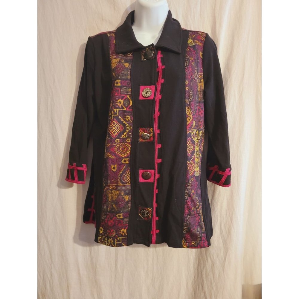 Ali Miles Petite Medium Jacket Multi Colored Euc - image 1